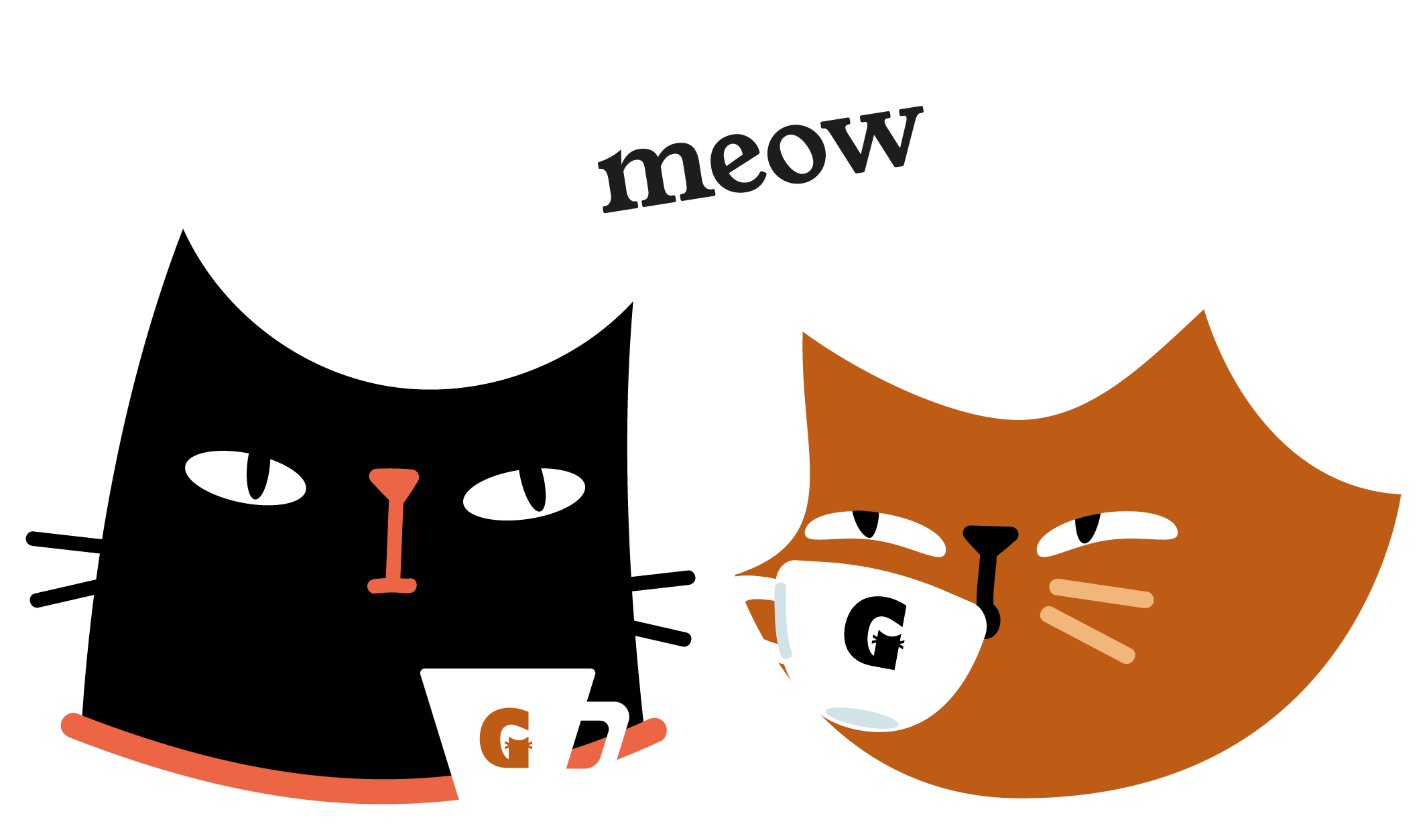 Gatinhos tomando Café no Café Entre Gatos